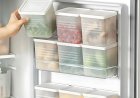 Satpurush Fridge Storage Boxes (Pack of 6) Freezer & Refrigerator Organizer Containers Kitchen Storage Container Set Kitchen Accessories Items for Home 1200 ml Food Storage Box, Plastic, White