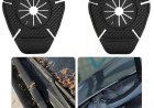 SARTE Car Wiper Hole Protector Pad Car Silicon Wiper Windshield Car Wiper Cover Dust Front Cover Car Wiper Protector Windscreen Car Protection Accessories Universal For Most Vehicles (Black 2Pcs)